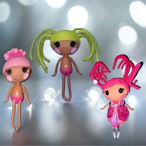 3 Lalaloopsy Doll Bundle Pix E Flutter Confetti Carnival Swirly Figure 8 Retired